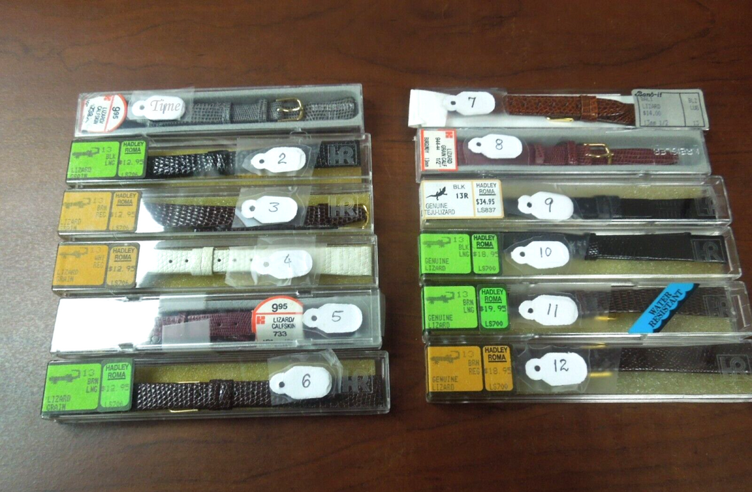  s438 13mm Lizard Grain Hadley Roma Branded Ladies watch Bands