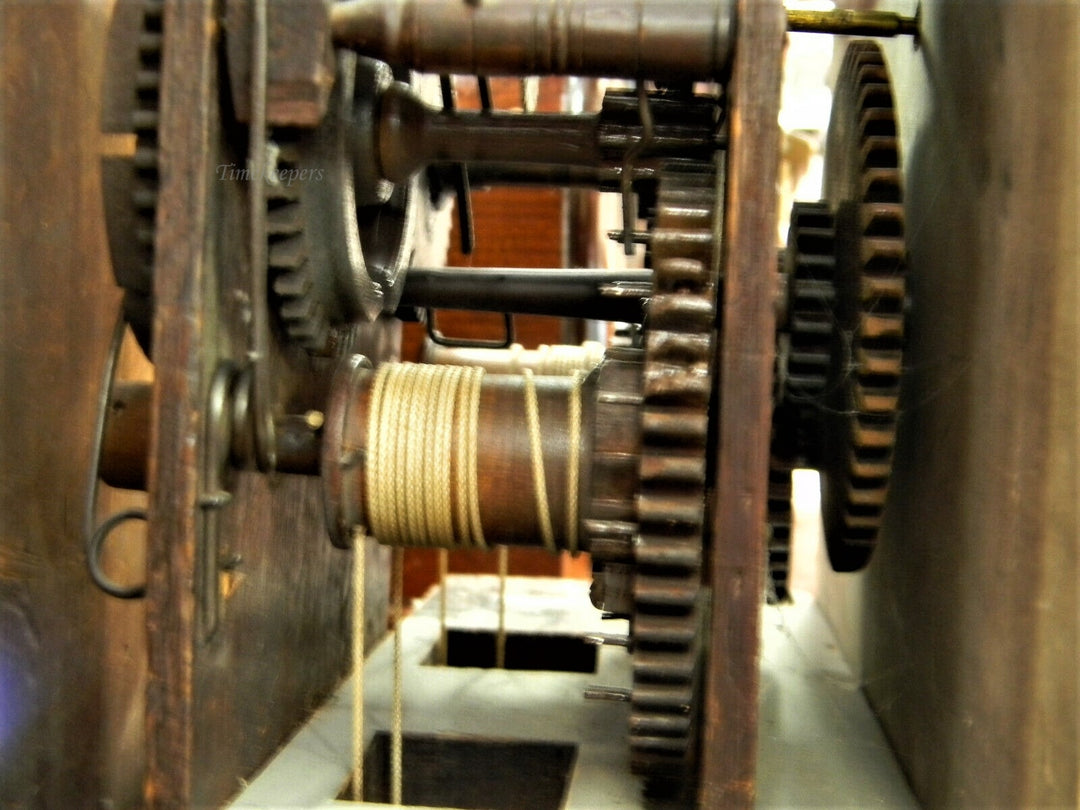 c015c Antique Working Early American Wood Works S.Hadley Tall Grandfather Clock