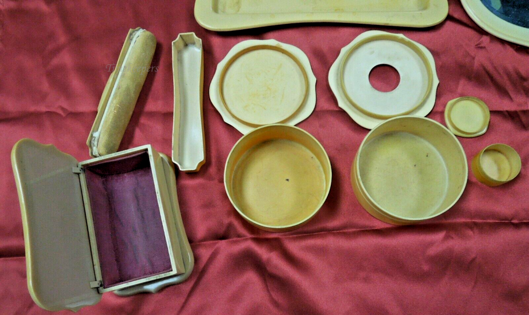 s996 Vintage Exceptional Collection of Celluloid Vanity Dresser Early 1900's  