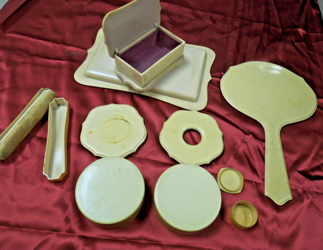 s996 Vintage Exceptional Collection of Celluloid Vanity Dresser Early 1900's  