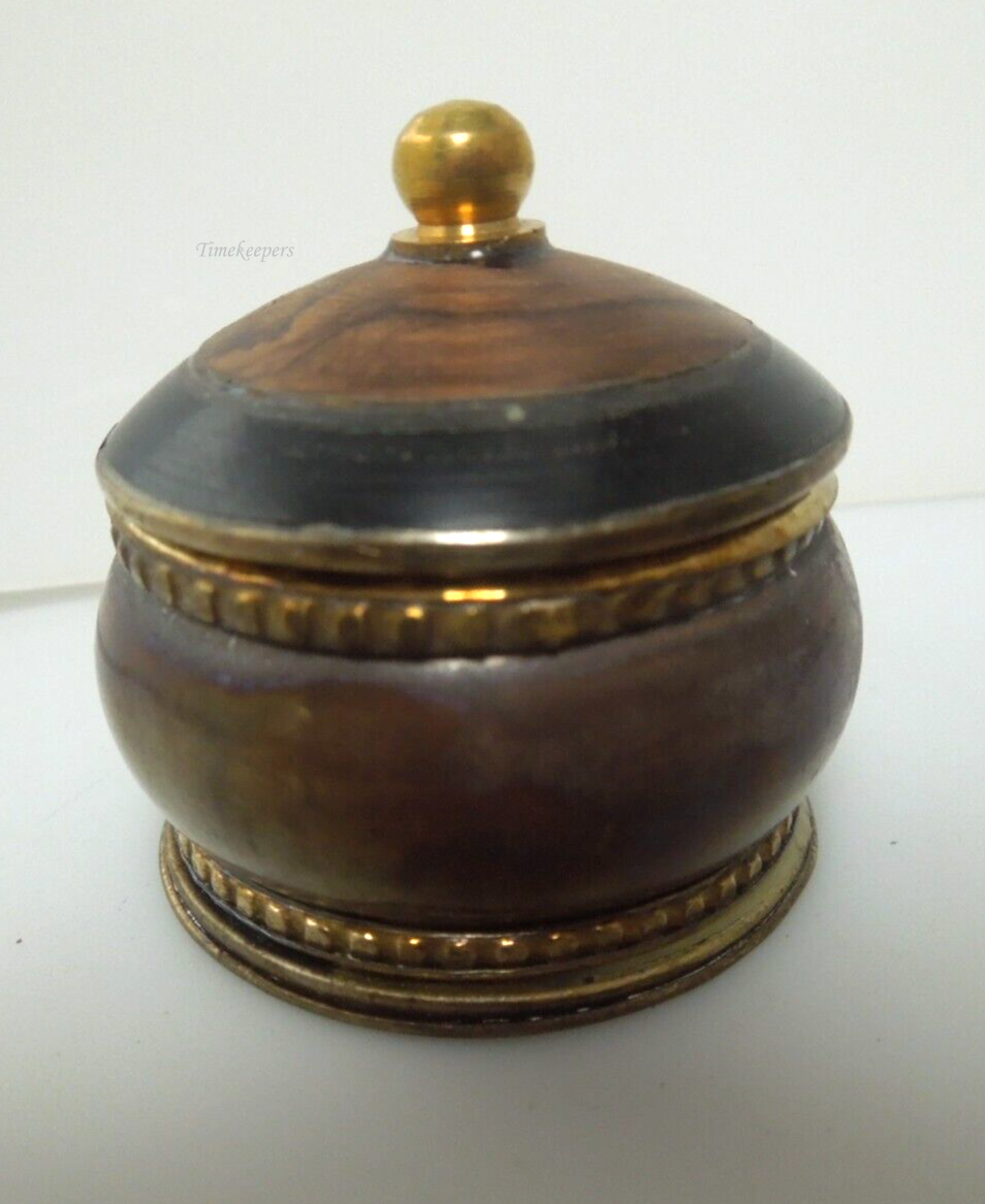 s323 Vintage Brass Copper Small Bowl with Lid