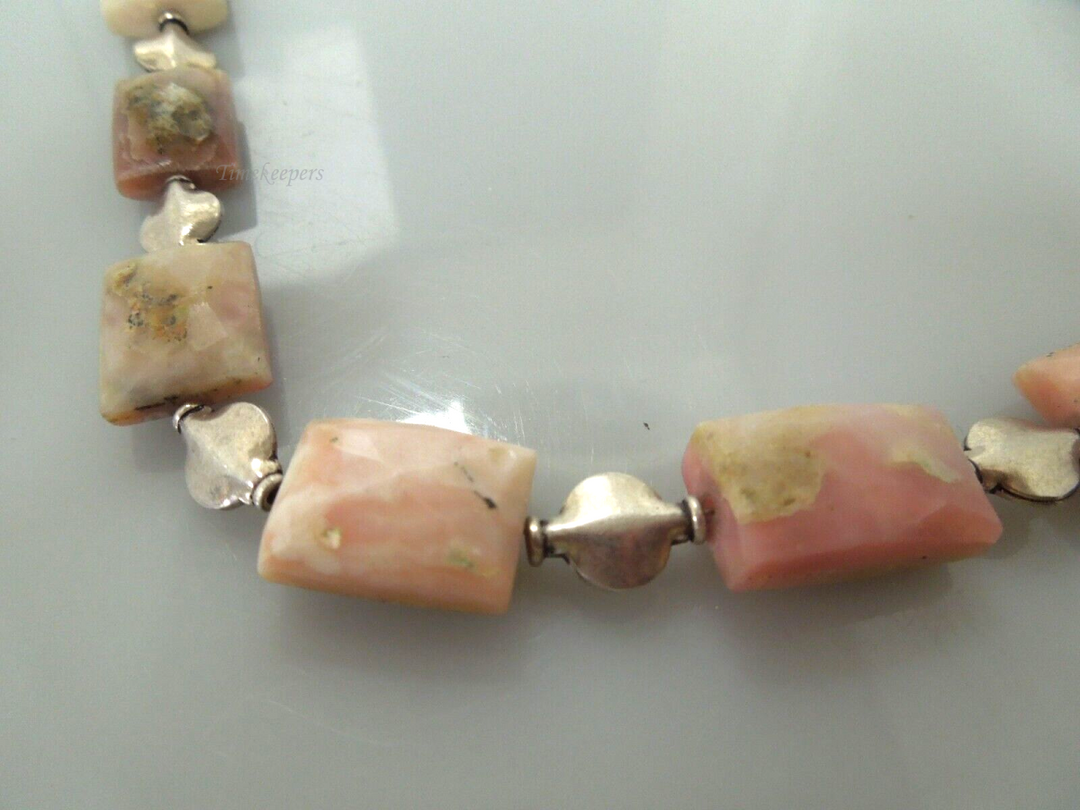 s112 Vintage Agate Beads Necklace with toggle closure 24"