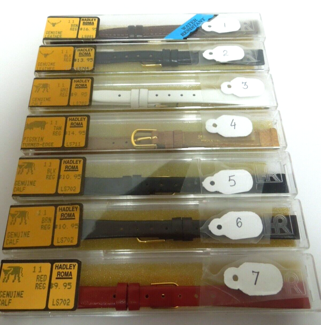 s450(11)mm Hadley Roma Genuine Calf Leather Ladies watch Bands New Old Stock