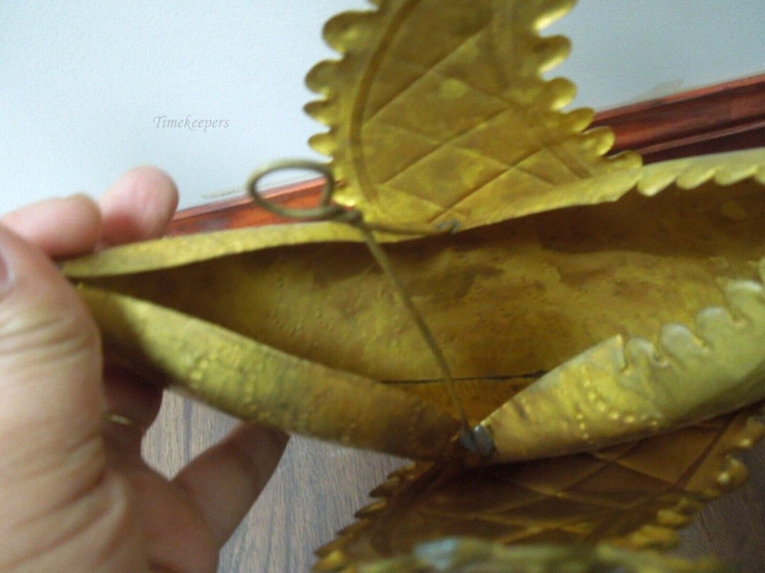 s215 Vintage Dove of Peace Tin Gold tone Chicken Hanging