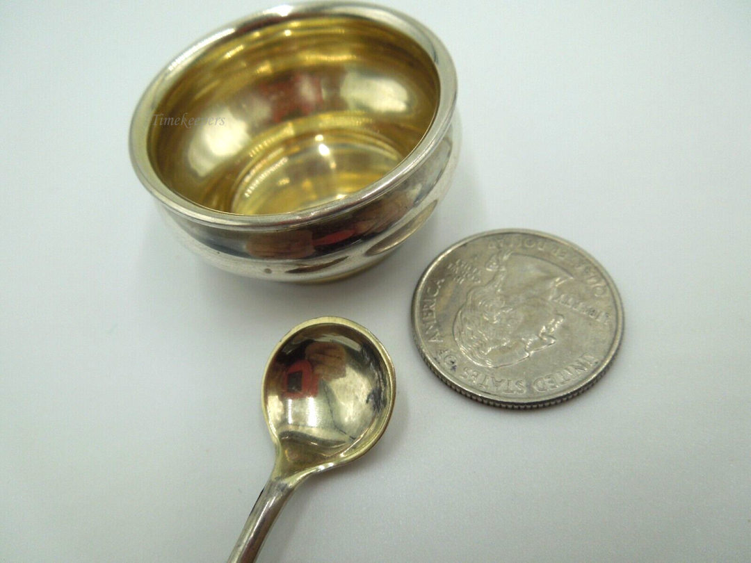 t161 Antique Gorham Sterling Set 6 Gold Wash Salt Dips, 6 Gold Wash Salt Spoons original case Very Rare and Old