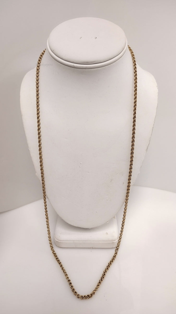 m112 Vintage 9kt Yellow Gold Turkish Link Chain Necklace 30" Long