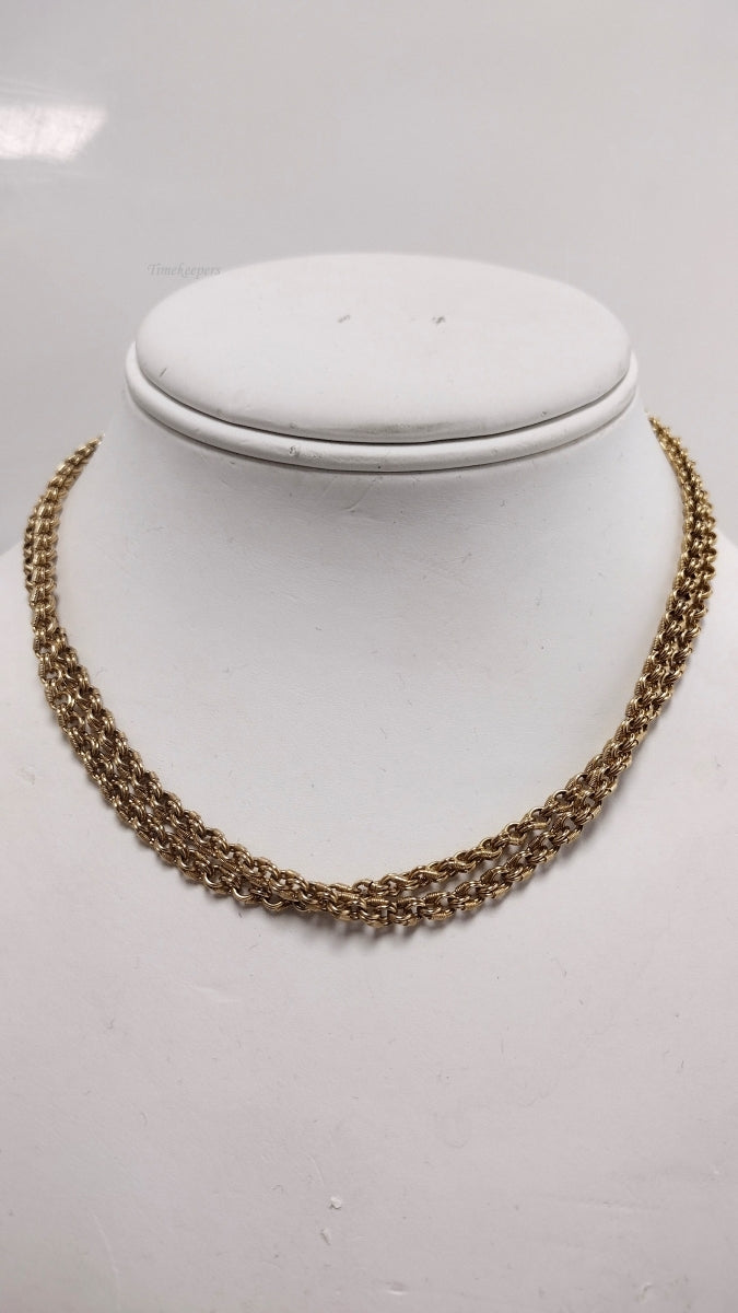 m112 Vintage 9kt Yellow Gold Turkish Link Chain Necklace 30" Long