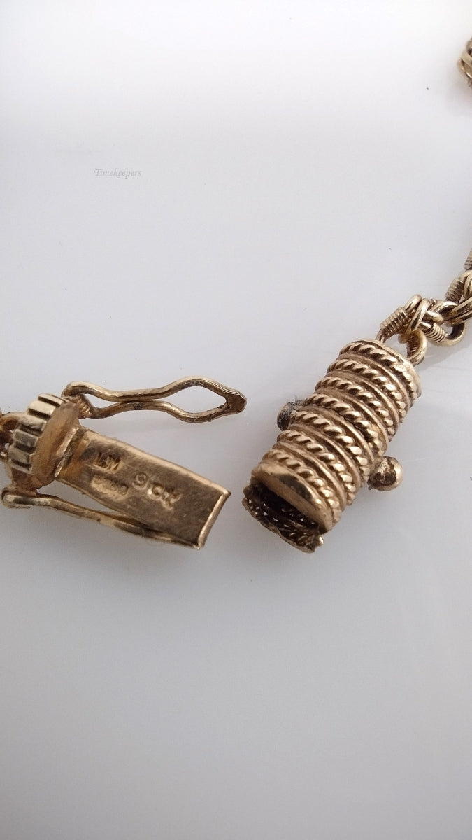 m112 Vintage 9kt Yellow Gold Turkish Link Chain Necklace 30" Long