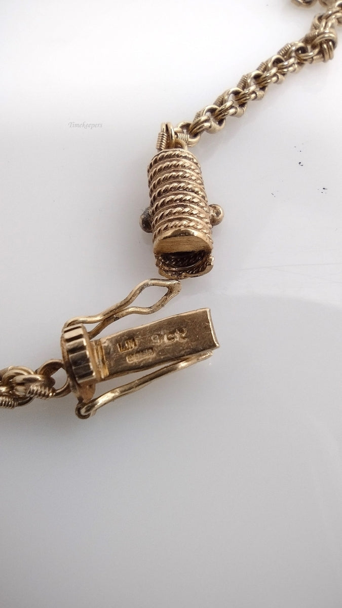 m112 Vintage 9kt Yellow Gold Turkish Link Chain Necklace 30" Long