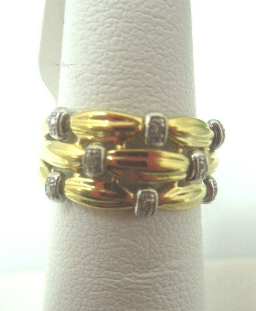 q505 Gorgeous 18k Yellow Gold  Israel Diamond .02 Ring Size 6.25 (USA)